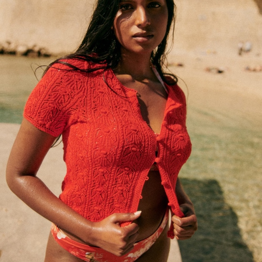 NWT Sézane Milane sweater in Coral